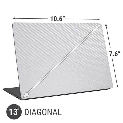 White Carbon Fiber Specialty Texture Material Universal Laptop 13in (10.6 x 7.6in) Skin